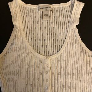 Banana Republic Women’s Large White Tank Top